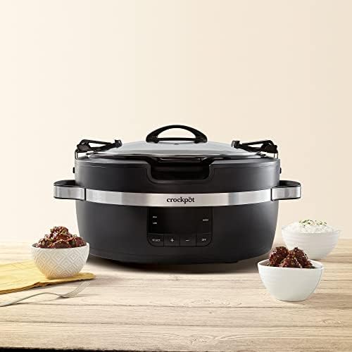 Large Capacity Crock-Pot Thermoshield 6 Quart Slow Cooker with Carry Handles S12S - Large Capacity Electric Stew Pot & Slow Cooker Detail