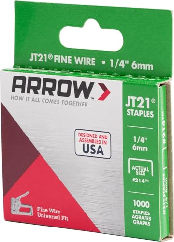 Eco-Friendly Arrow 214 JT21 Thin Wire Staples for Staple Guns and