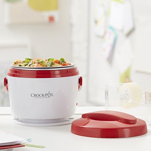 Rapid Heating Crock-Pot Portable Lunch Food Warmer – Red S04M - Leak-Proof Heated Bento Box Lunch Warmer Detail