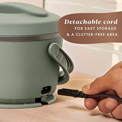 Rapid Heating Crock-Pot Portable Electric Lunch Box Food Warmer – Green S21D - Self-Heating Lunch Box for Office and Car Travel Detail
