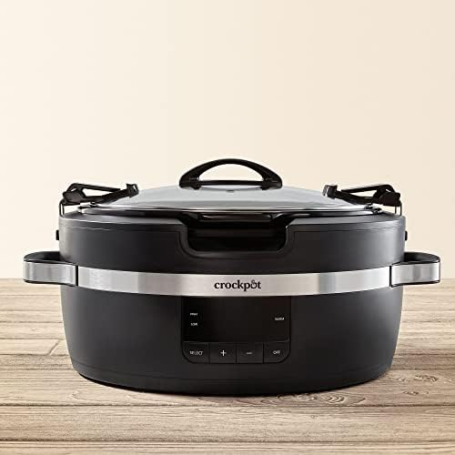 Large Capacity Crock-Pot Thermoshield 6 Quart Slow Cooker with Carry Handles S12S - Large Capacity Electric Stew Pot & Slow Cooker Detail