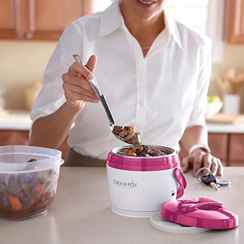 Leak-Proof Crock-Pot Lunch Crock Portable Food Warmer 20oz – Pink S03U - Leak-Proof Heated Bento Box Lunch Warmer Detail
