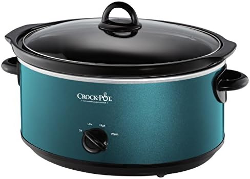 Oval Ceramic Crock-Pot 7 Quart Manual Slow Cooker – Turquoise S25U - Large Capacity Electric Stew Pot & Slow Cooker - Default Title