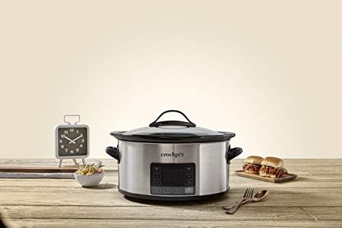 Digital Control Crock-Pot MyTime 6 Quart Programmable Slow Cooker S08D - Programmable Slow Cooker with Oval Ceramic Pot Detail