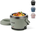 Rapid Heating Crock-Pot Portable Electric Lunch Box Food Warmer – Green S21D - Self-Heating Lunch Box for Office and Car Travel - Moonshine Green