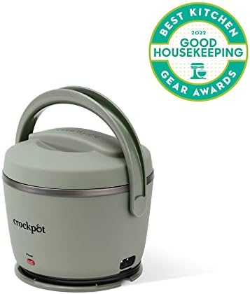 Rapid Heating Crock-Pot Portable Electric Lunch Box Food Warmer – Green S21D - Self-Heating Lunch Box for Office and Car Travel Detail