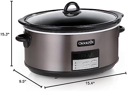 Digital Control Crock-Pot 8 Quart Programmable Slow Cooker with Auto Warm S28G - Programmable Slow Cooker with Oval Ceramic Pot Detail