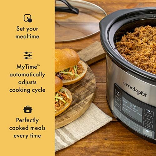 Digital Control Crock-Pot MyTime 6 Quart Programmable Slow Cooker S08D - Programmable Slow Cooker with Oval Ceramic Pot Detail