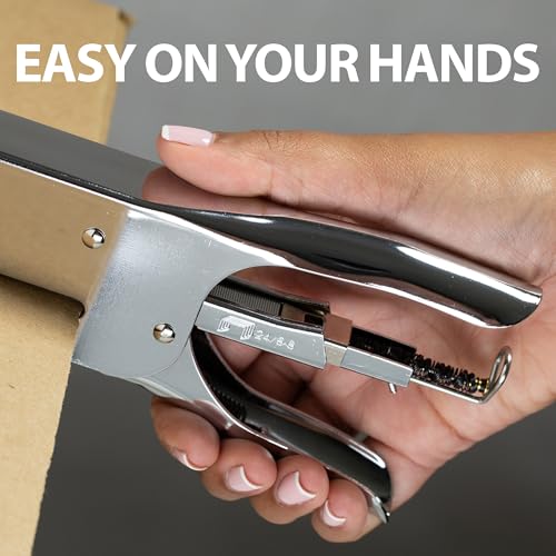 Smart Home Officemate Classic Plier Stapler Bundle with 10,000 Staples, Metal, Silver Set