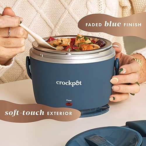 Mini Personal Crock-Pot Electric Lunch Box Food Warmer 20oz – Faded Blue S22V - Mini Personal Food Warmer for Healthy Meal Prep Detail