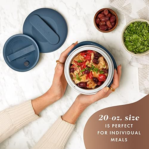 Mini Personal Crock-Pot Electric Lunch Box Food Warmer 20oz – Faded Blue S22V - Mini Personal Food Warmer for Healthy Meal Prep Detail