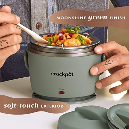 Rapid Heating Crock-Pot Portable Electric Lunch Box Food Warmer – Green S21D - Self-Heating Lunch Box for Office and Car Travel Detail