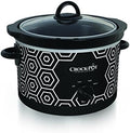 Large Capacity Crock-Pot 4.5 Quart Portable Slow Cooker – Black & White S11W - Programmable Slow Cooker with Oval Ceramic Pot - Default Title