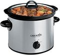 Programmable Crock-Pot 3 Quart Manual Slow Cooker – Silver S24N - Stainless Steel Slow Cooker with Locking Lid - 3 Quarts
